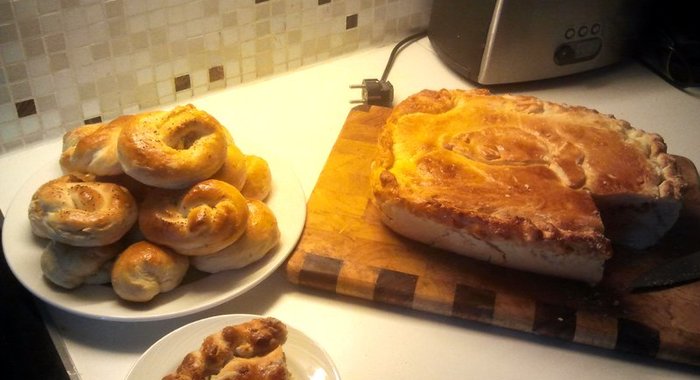 Рыбный пирог с лососем