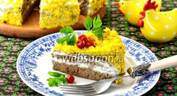 Печёночный торт в мультиварке