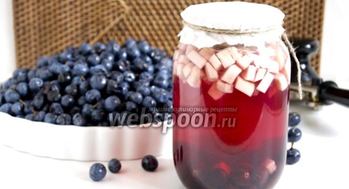 Компот с тёрном и кабачком