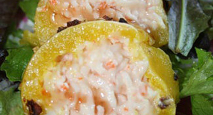 Мангово-имбирный рулет с крабовым мясом