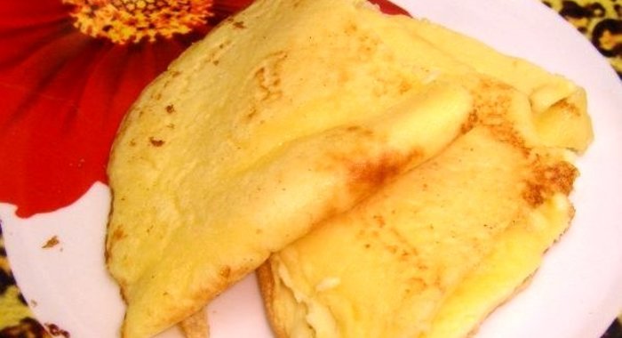 Омлет с манкой и молоком