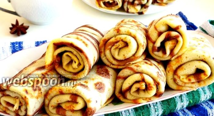 Блинчики с бананово-шоколадной пастой