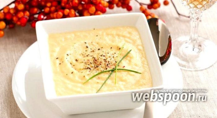 Суп-пюре из лука-порея и репы