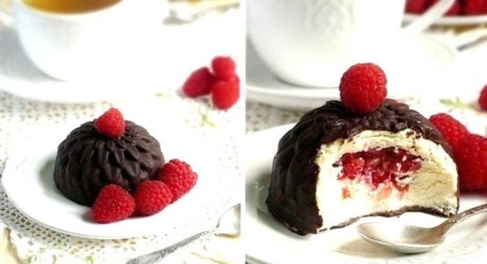 Глазированные сырки с малиной