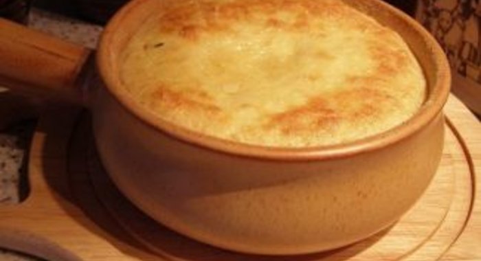 Баклажаны с грибами под кукурузным суфле