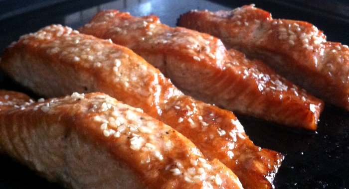 Форель в соево-медовом маринаде