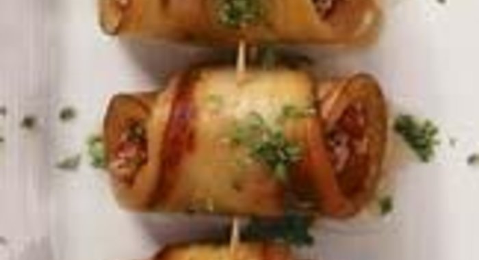 Баклажанные рулетики с сырной начинкой