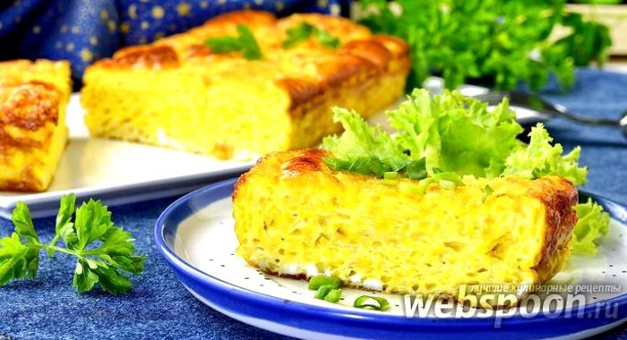 Пышный омлет в духовке