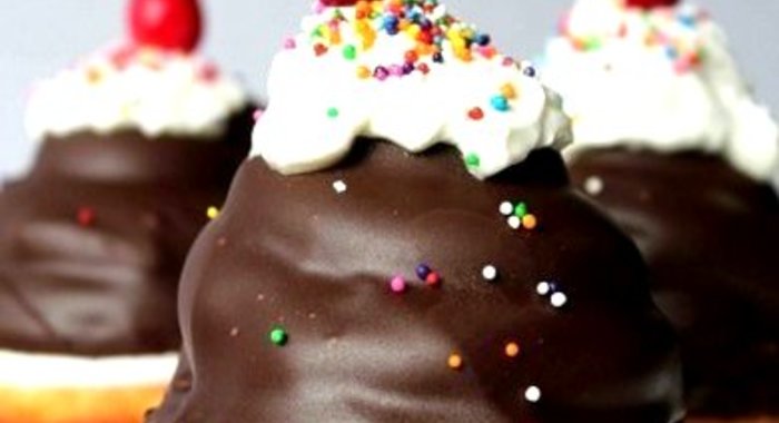 Маффины с зефирным кремом