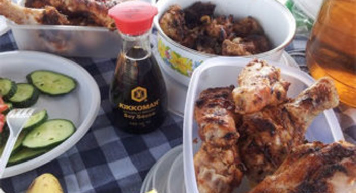 Куриный шашлык в соевом соусе