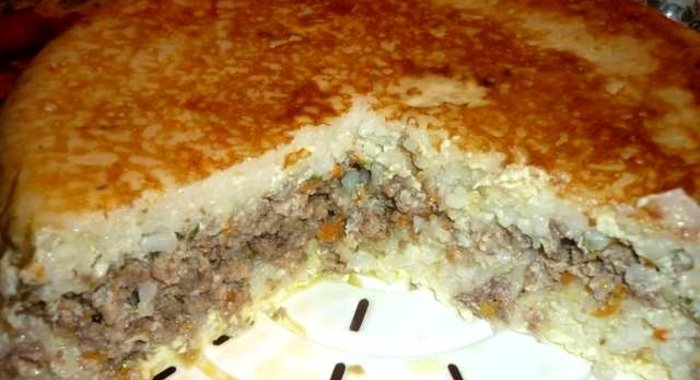 Запеканка рисовая с фаршем