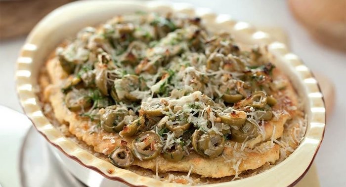 Гороховая запеканка с оливками