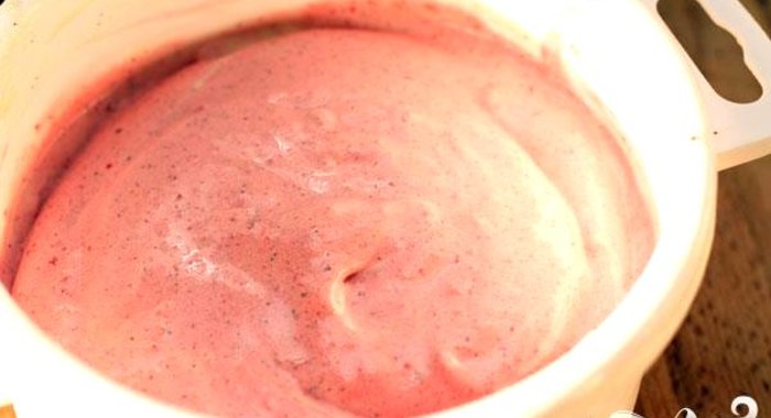 Десерт Клубничное мороженое