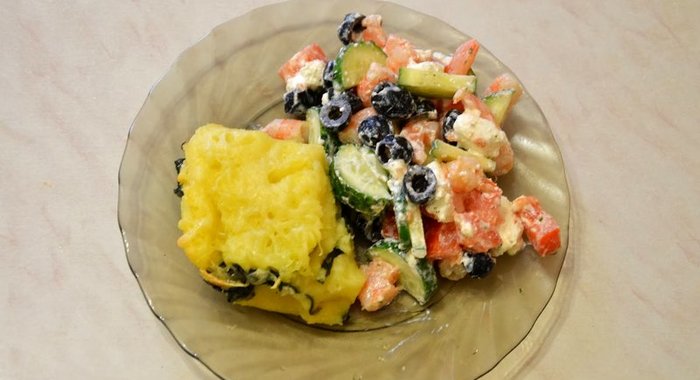 Картофельная запеканка со шпинатом