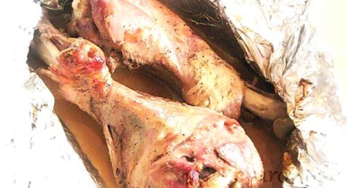 Голень индейки в лимонно-соевом маринаде