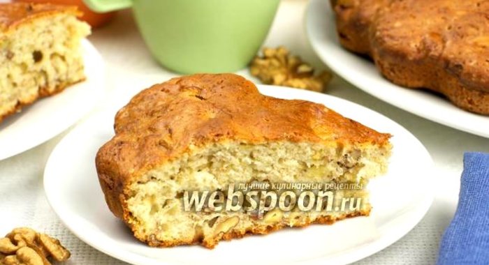 Кекс банановый с грецкими орехами
