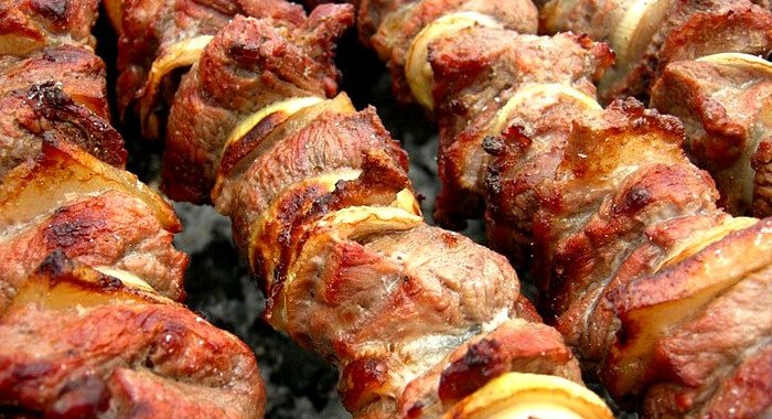 Шашлык из телятины по-узбекски