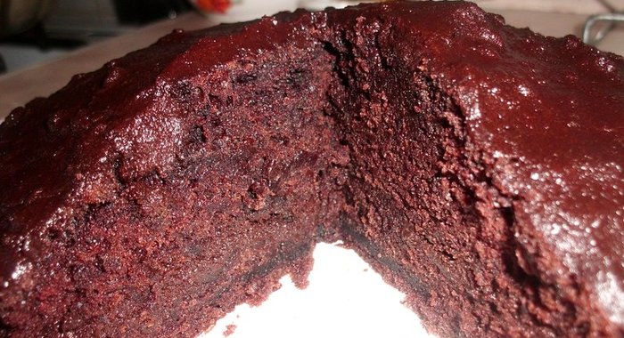 Шоколадный кекс с кремом