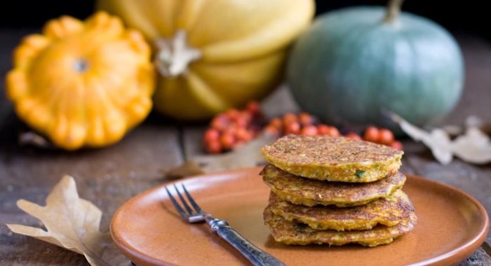 Тыквенные оладьи с нутовой мукой