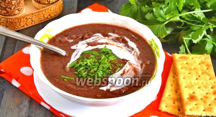 Суп-пюре из красной фасоли