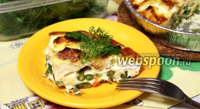 Запеканка с зелёной стручковой фасолью