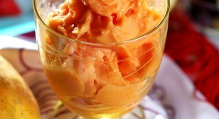 Шербет из папайи и лайма