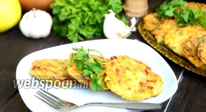 Кабачковые оладьи с тыквой