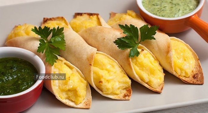 Картофельные трубочки из тортильи