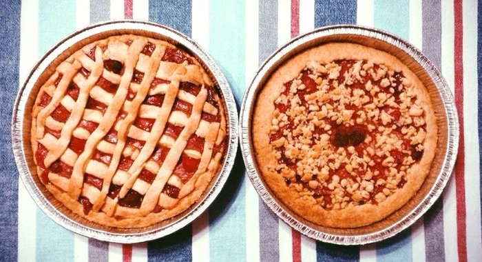 Творожно-клубничный пирог