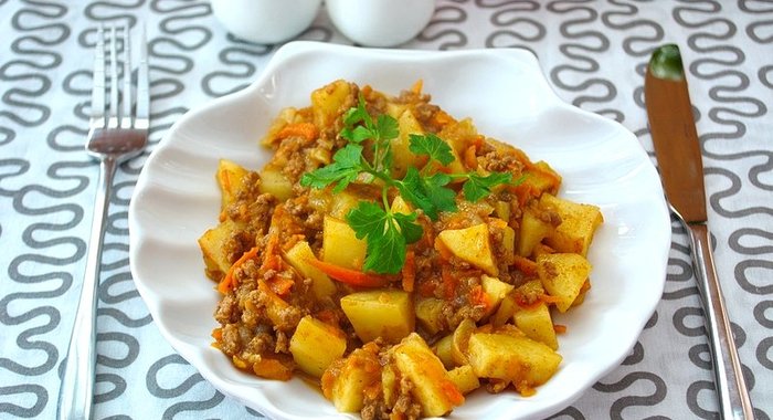 Рагу с фаршем говядины