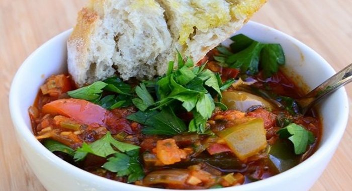 Рагу из помидоров и перца