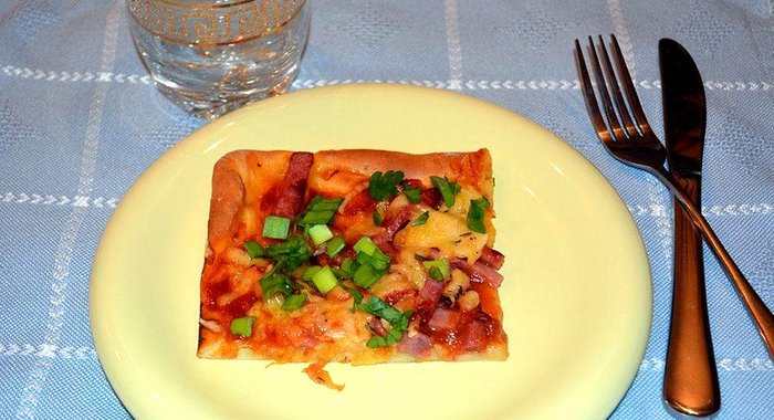 Пицца на сдобном тесте