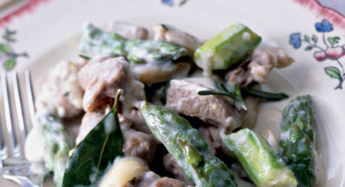 Рагу со спаржей