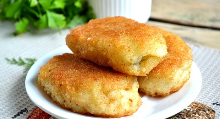 Постные картофельные котлеты с грибами