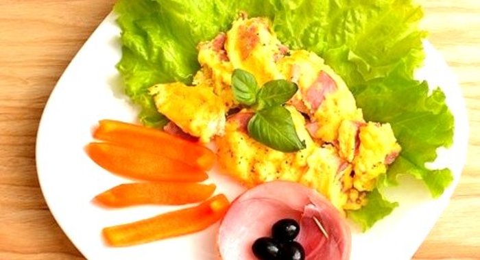 Омлет без молока в микроволновке