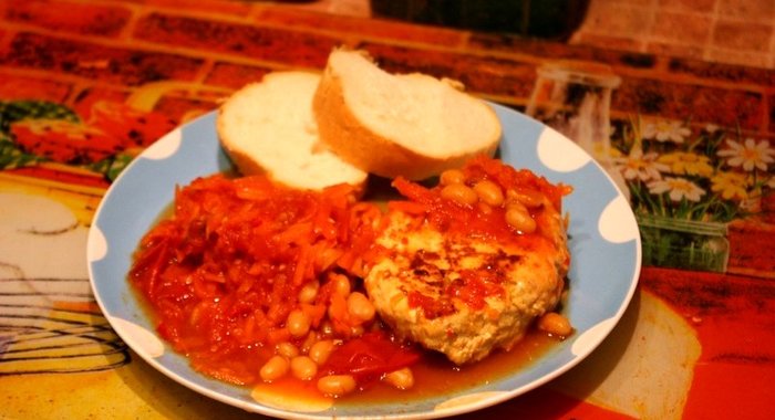 Куриные котлеты с овощами