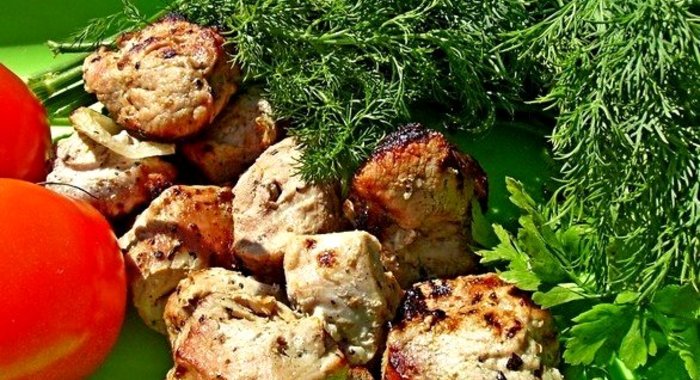 Шашлык из свинины с луком