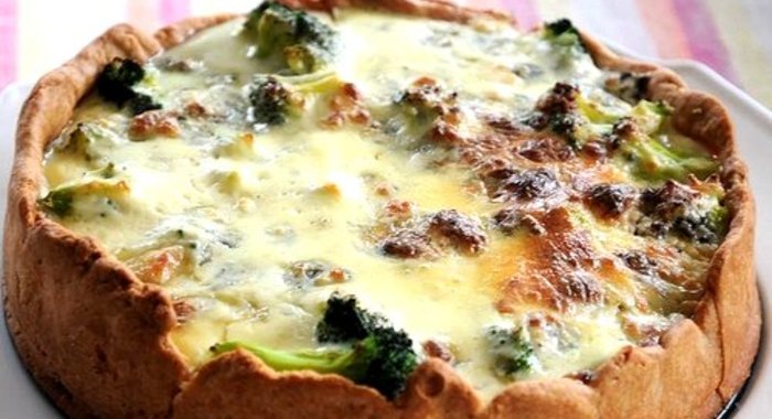 Киш лорен с курицей и брокколи