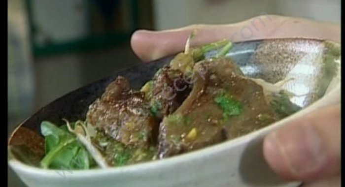 Мясное рагу с апельсиновым соком и имбирем