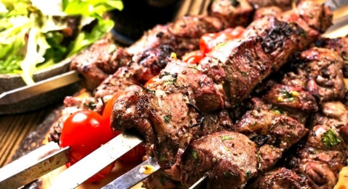 Шашлык из мраморной говядины