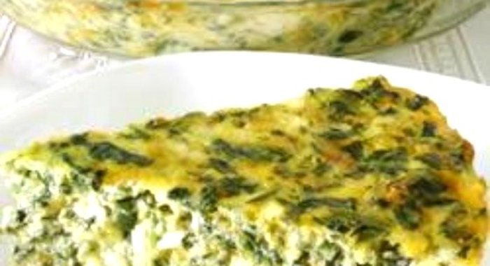 Творожная запеканка с сыром и зеленью