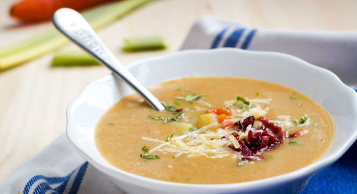 Картофельный суп-пюре с хрустящим беконом