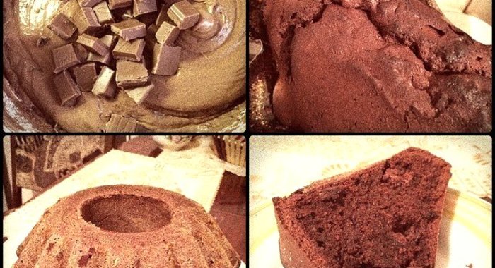 Кекс на кефире с кусочками шоколада