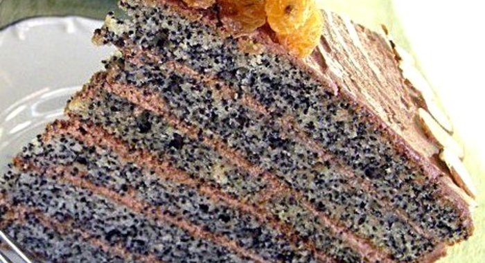 Шоколадно-маковый торт