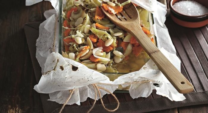 Овощное ирландское рагу с фасолью