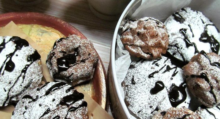 Шоколадные кексы с творогом