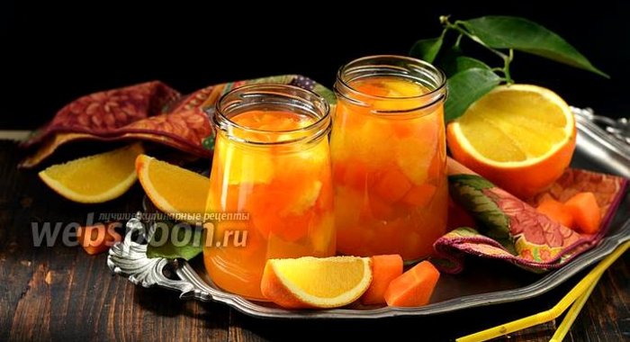 Компот из тыквы с апельсином на зиму