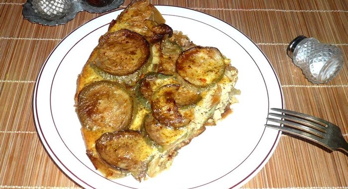 Запеканка из кабачков и болгарского перца