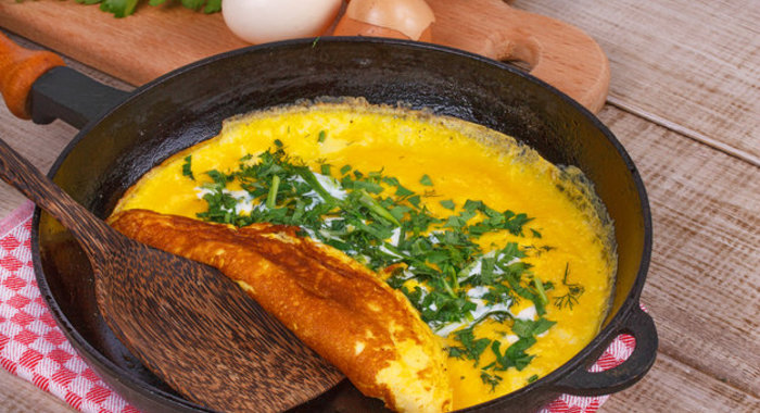 Омлет с зеленью