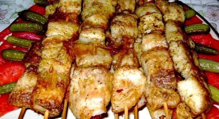 Шашлык из осетрины